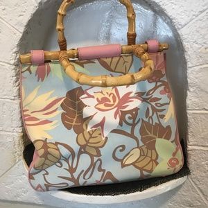 Preston & York summer fabric/bamboo bag